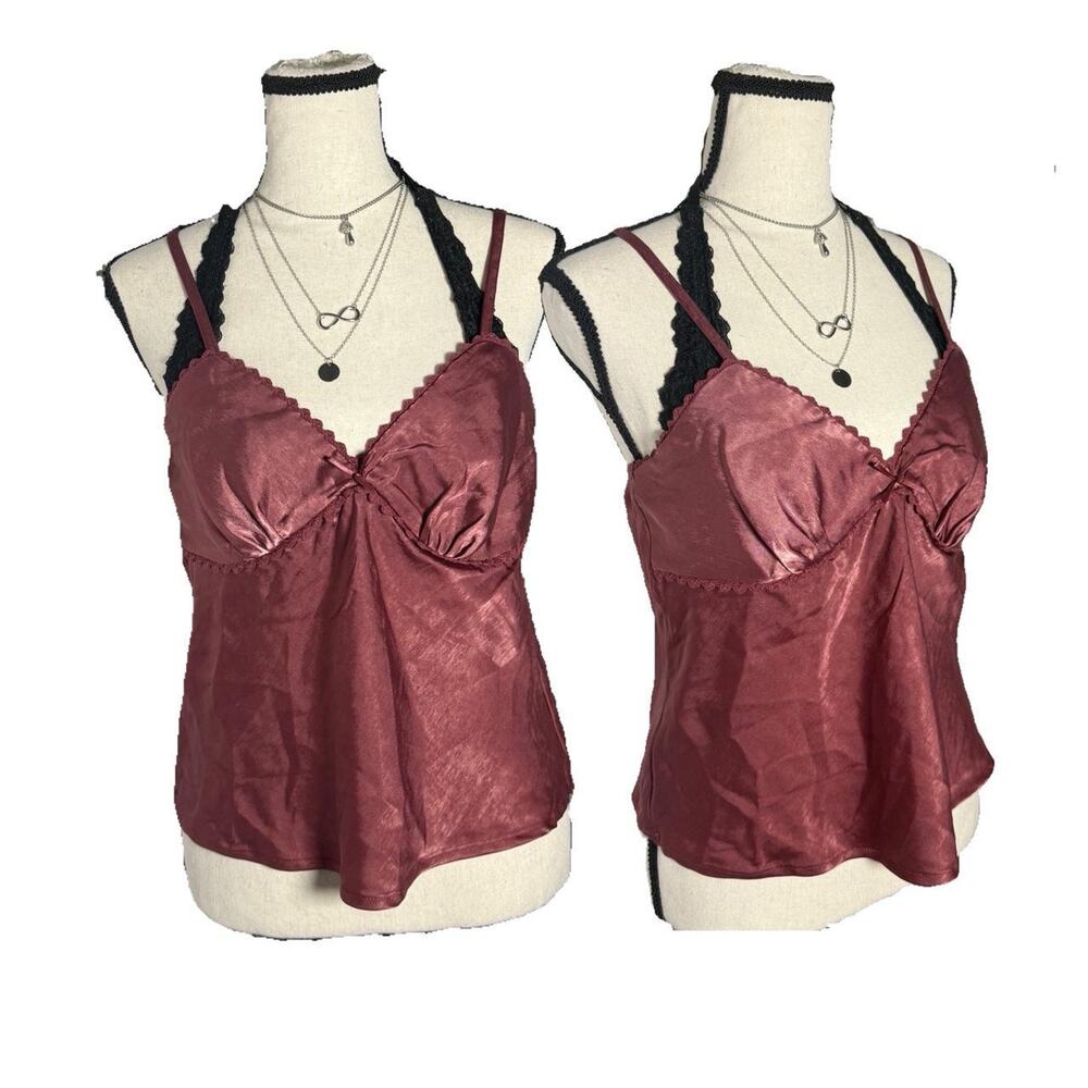 Rose Pink Satin Camisole